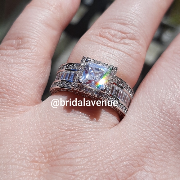 Silver Simulated Diamond Reign in My Heart - Picture 6 of 14